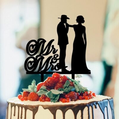 Gold Stylish Happy Birthday Topper 5.5 Inch