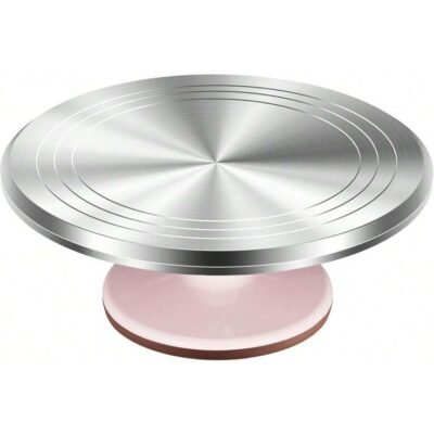 Aluminium Alloy Revolving Cake Stand 12 Inch Rotating Cake Turntable For Cake, Cupcake Decorating Supplies