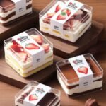 Dessert Boxes or Cake tubs.  (3.75 x 3.75 x 2.25 Inches) 10 Pcs