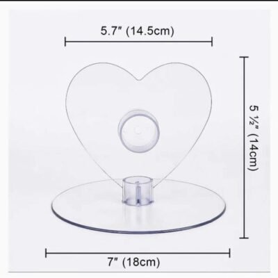Acrylic Standing Heart Cake Stand Vertical Heart Stand