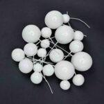 White faux balls ballons for cake decoration pack of 20