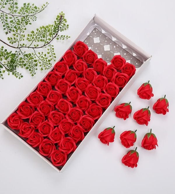 Artificial Flower /Soap Rose Dark Red color 50 pcs