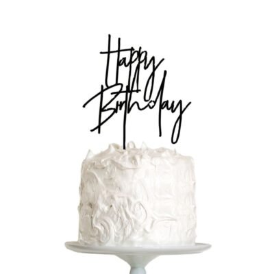 Happy Birthday Cake Topper Acrylic