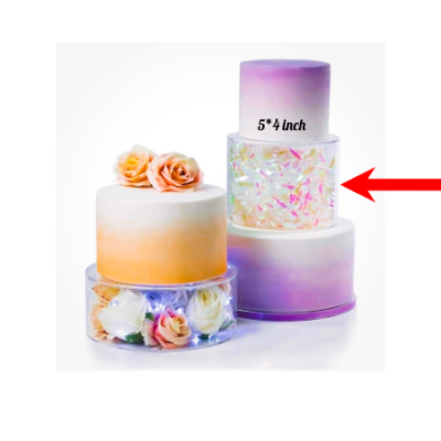 Round acrylic cake spacer.  5*4-inch