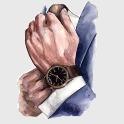 Gentle Man Hand Edible Pre Cut Wafer Topper