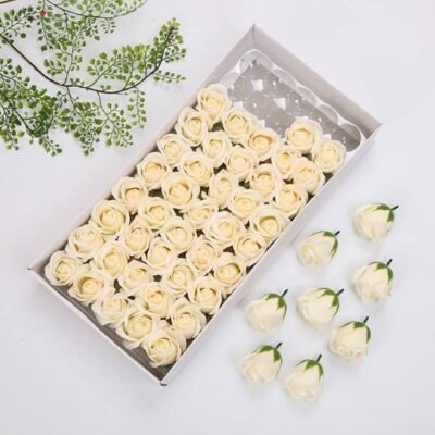 Artificial Flower /Soap cream color 50 pcs