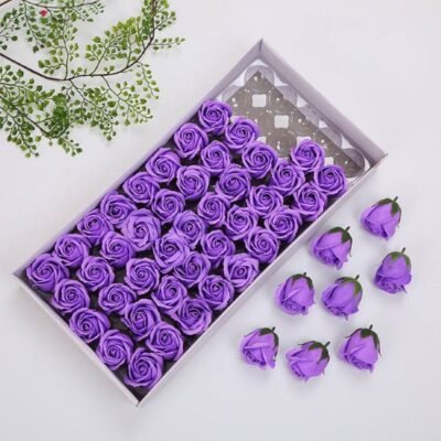 Artificial Flower /Soap Purple color 50 pcs