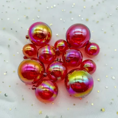 Transparent Bubble Balls Red Cake Toppers Mini Balloon Cake Topper /Crystal clear 12 pc pck