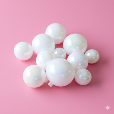 Transparent Bubble Balls White Cake Toppers Mini Balloon Cake Topper /Crystal clear 12 pc pck