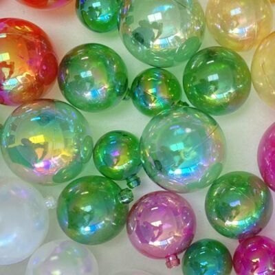 Transparent Bubble Balls Green Cake Toppers Mini Balloon Cake Topper /Crystal clear 12 pc pck